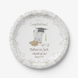 Cowboy Cowgirl Abschluss Western Party Pappteller