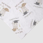 Cowboy Cowgirl Abschluss Western Party Seidenpapier (Detail)