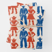 Cowboy & Cowgirl Americana Geschenkpapier Set (Beispiel)
