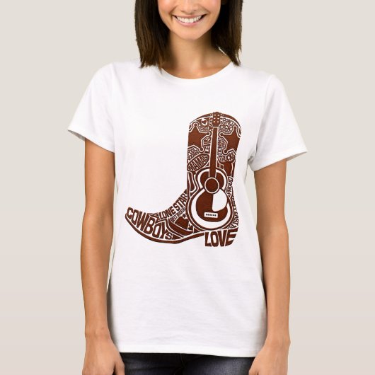 Cowboy Cowgirl Boot T-Shirt (Vorderseite)