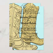 Cowboy Cowgirl Boots Western Wedding Einladung (Vorne/Hinten)
