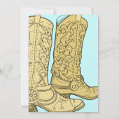Cowboy Cowgirl Boots Western Wedding Einladung (Rückseite)