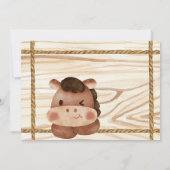 Cowboy Cowgirl Geschlecht enthüllt Party niedliche Einladung (Rückseite)