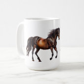 Cowboy Cowgirl Horse Kaffeetasse (Vorderseite Links)