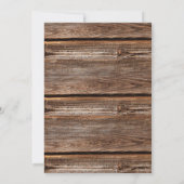 Cowboy Cowgirl Hug Wood String Light Empfang Einladung (Rückseite)