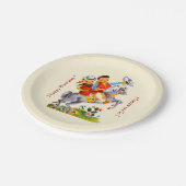 Cowboy-Cowgirl-Party Pappteller (Schrägansicht)