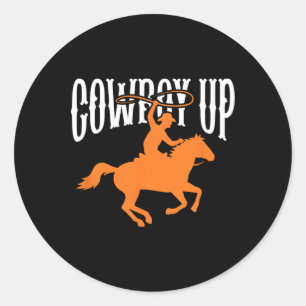 Cowboy Cowgirl Rodeo Western Southern Cowboy Runder Aufkleber