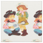 Cowboy-Cowgirl Stoff (Nahaufnahme)