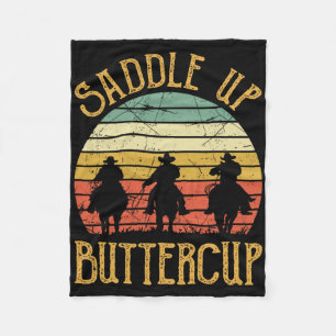 Cowboy Cowgirl Südlicher Western Saddle Up Butterc Fleecedecke