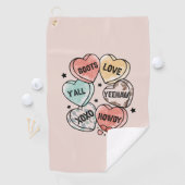 Cowboy Cowgirl Thema Herz Golfhandtuch (Insitu)