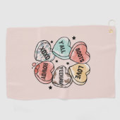 Cowboy Cowgirl Thema Herz Golfhandtuch (Horizontal)