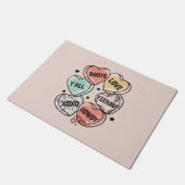 Cowboy Cowgirl Theme Hearts Fußmatte (Schrägansicht)