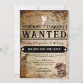 Cowboy Cowgirl-Veranstaltung Einladung (Vorderseite)