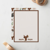 Cowboy Cowgirl Western Rodeo Country Name Mitteilungskarte (Vorderseite/Rückseite Beispiel)