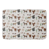 Cowboy Cowgirl Western Rodeo Country Pattern Badematte (Vorderseite)