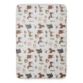 Cowboy Cowgirl Western Rodeo Country Pattern Badematte (Vorderseite Vertikal)