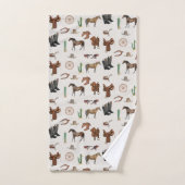 Cowboy Cowgirl Western Rodeo Country Pattern Badhandtuch Set (Handtuch)