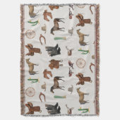 Cowboy Cowgirl Western Rodeo Country Pattern Decke (Vorderseite Vertikal)