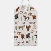 Cowboy Cowgirl Western Rodeo Country Pattern Geschenkanhänger (Rückseite)