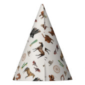 Cowboy Cowgirl Western Rodeo Country Pattern Partyhütchen (Rückseite)