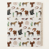 Cowboy Cowgirl Western Rodeo Country Pattern Planer (Rückseite)