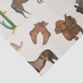 Cowboy Cowgirl Western Rodeo Country Pattern Seidenpapier (Ausschnitt)