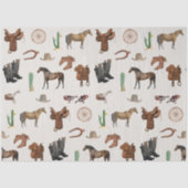 Cowboy Cowgirl Western Rodeo Country Pattern Seidenpapier (Vorderseite)