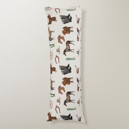 Cowboy Cowgirl Western Rodeo Country Pattern Seitenschläferkissen (Vorderseite Vertikal)