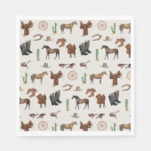 Cowboy Cowgirl Western Rodeo Country Pattern Serviette (Vorderseite)