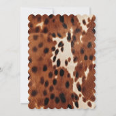 Cowboy Cream Brown Cowhide Hat Stiefel Einladung (Rückseite)