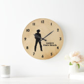 Cowboy Custom Text Große Wanduhr (Zuhause)