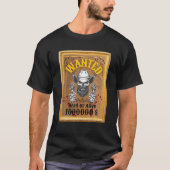 Cowboy Cut Gewollt Männer Skull Western Design T-Shirt (Vorderseite)