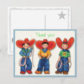 Cowboy Danke! Karte (Vorne/Hinten)