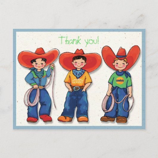 Cowboy Danke! Karte (Vorderseite)