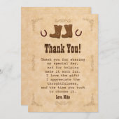 Cowboy danken Ihnen, die Western-alte Art zu Dankeskarte (Vorne/Hinten)