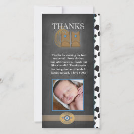 Cowboy danken Ihnen Foto-Karte Dankeskarte