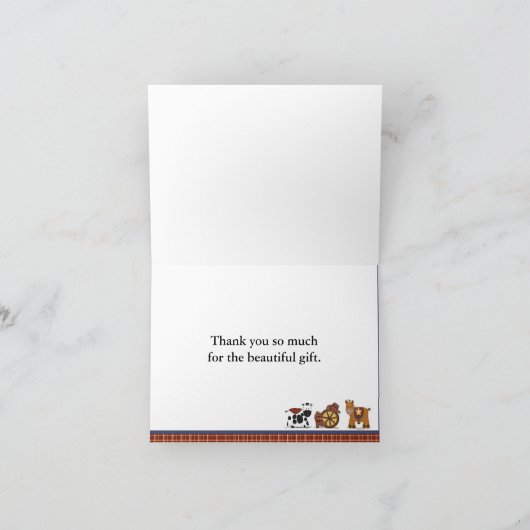 Cowboy Dankeschön Karte (Innenseite)