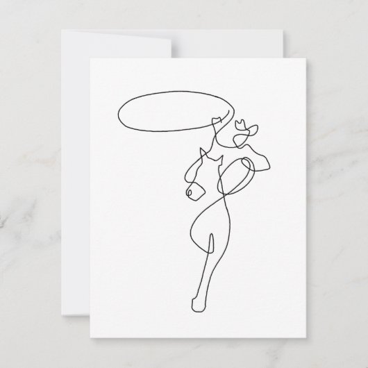 Cowboy Dankeskarte (Vorderseite)