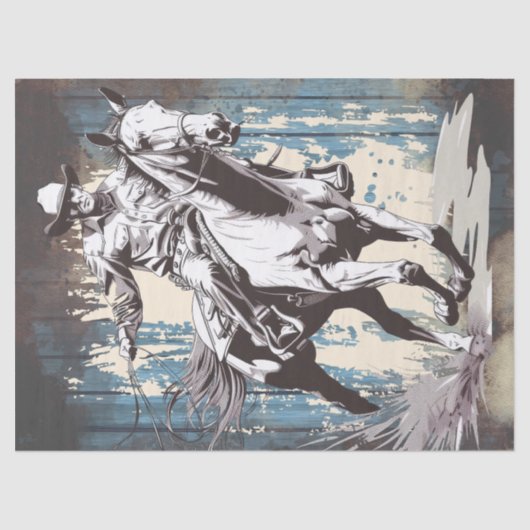 Cowboy Decoupage Seidenpapier (Vorderseite)