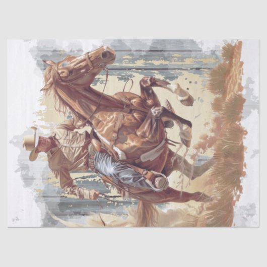 Cowboy Decoupage Seidenpapier (Vorderseite)