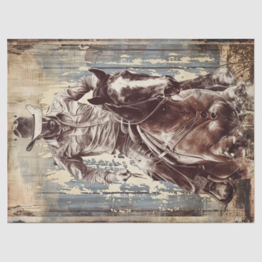 Cowboy Decoupage Seidenpapier (Vorderseite)