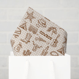 Cowboy-Dekupierspapier, Western-Rodeo Seidenpapier