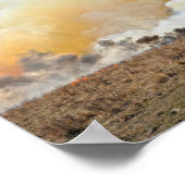 Cowboy, der eine kontrollierte Verbrennung startet Poster (Ecke)