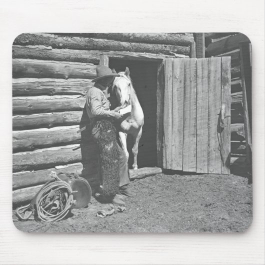 Cowboy, der einen Brief liest Mousepad (Vorne)