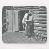 Cowboy, der einen Brief liest Mousepad (Vorne)