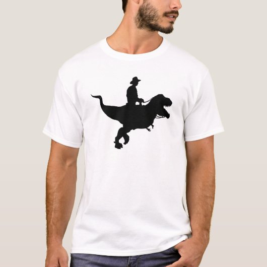 Cowboy, der T-Rex T - Shirt reitet (Vorderseite)