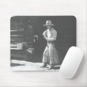 Cowboy, der von einer Peter Pan-Erdnussbutter Can. Mousepad (Mit Mouse)