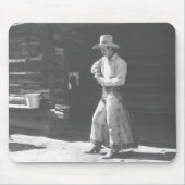 Cowboy, der von einer Peter Pan-Erdnussbutter Can. Mousepad (Vorne)