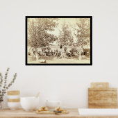 Cowboy Dinner Scene 1887 Poster (Küche)