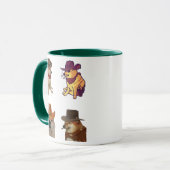 Cowboy Dog Meme Set Funny Doge With Gun Mug Tasse (Vorderseite Links)